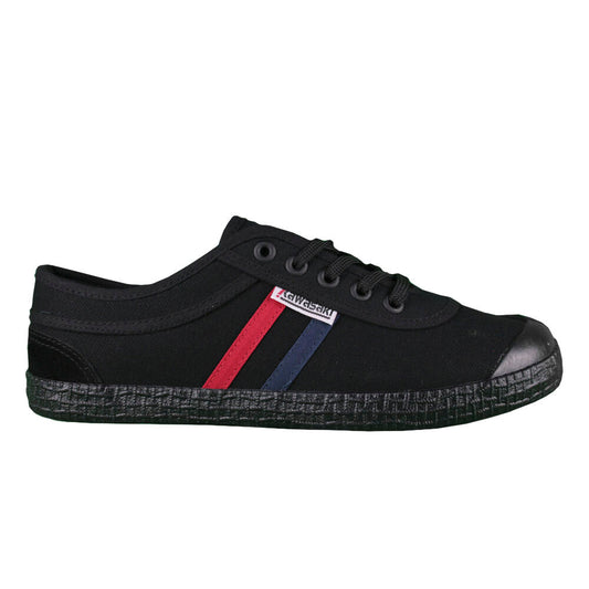 Chaussures rétro Kawasaki en toile K192496 1001S, noires et unies