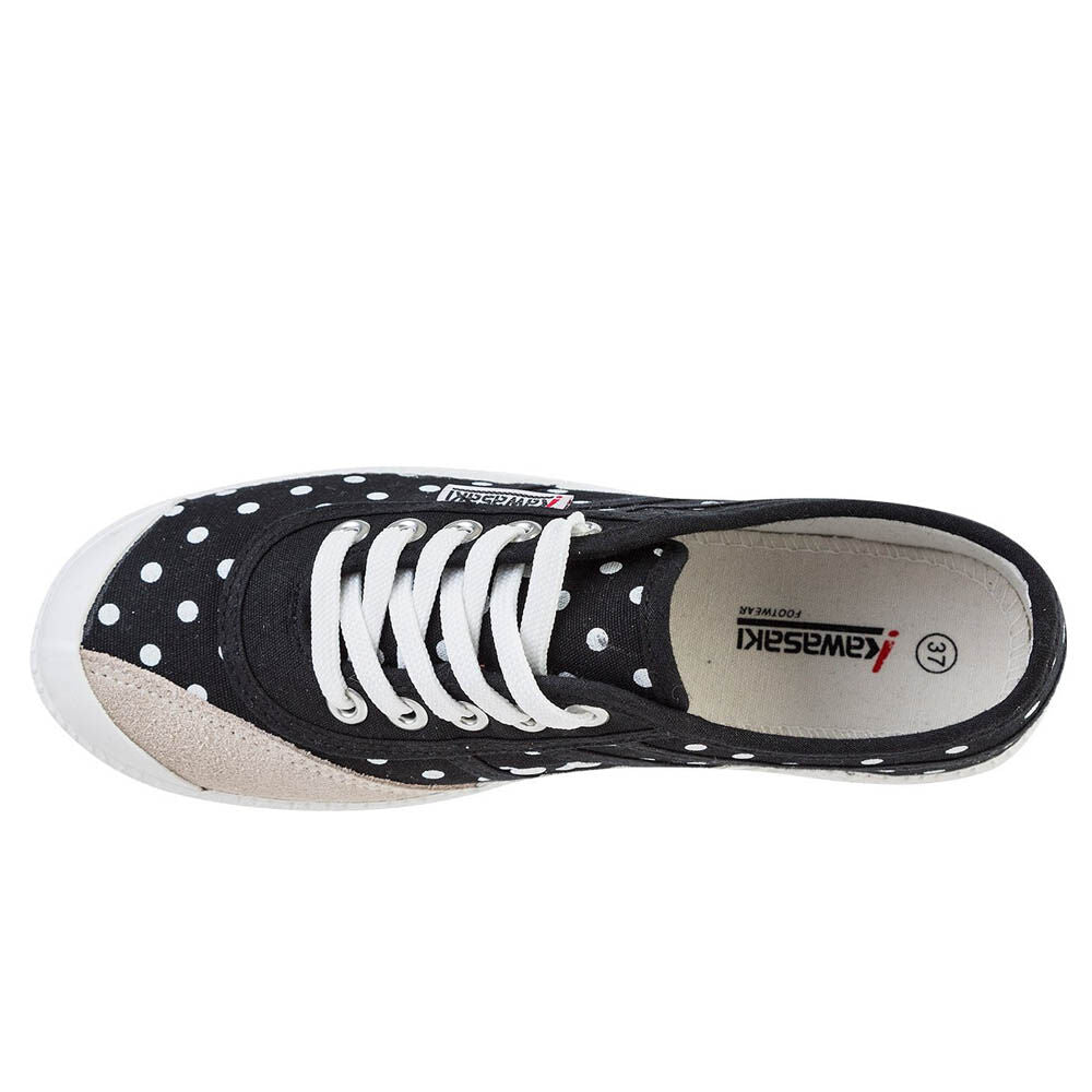 Kawasaki Polka Canvas Shoe K202421 1001 Black